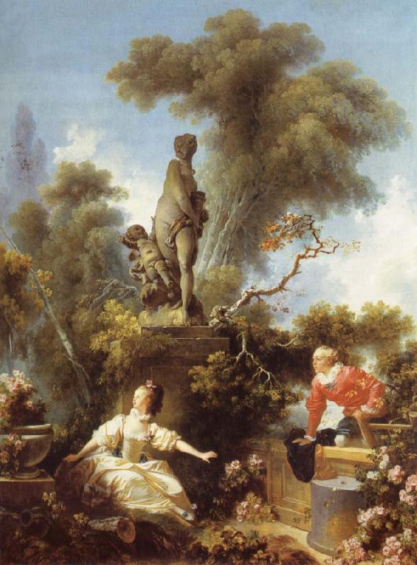 Jean Honore Fragonard The meeting, from De development of the love Sweden oil painting art